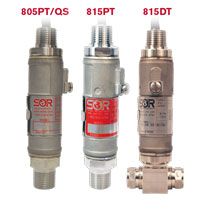 Three 800 Series pressure transmitters