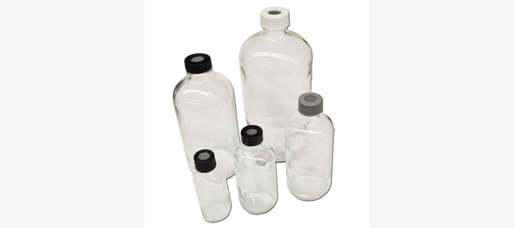 Bottle, cap, and septum sampling system supplies